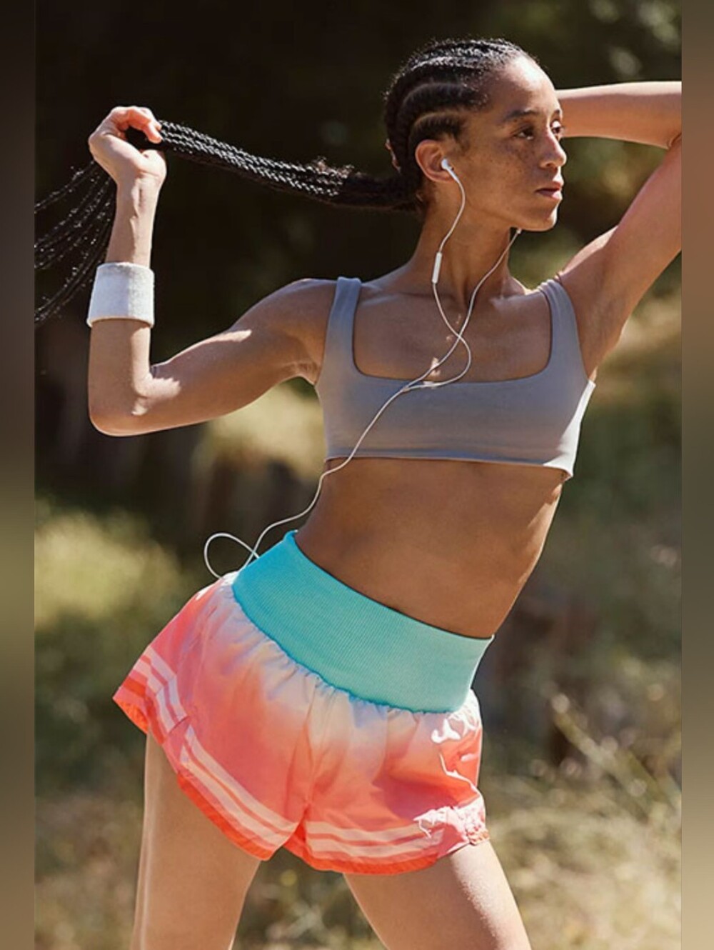 FP MOVEMENT by Free People Carpe Diem Shorts Ombre Orange and Blue Size Large - Picture 5 of 17